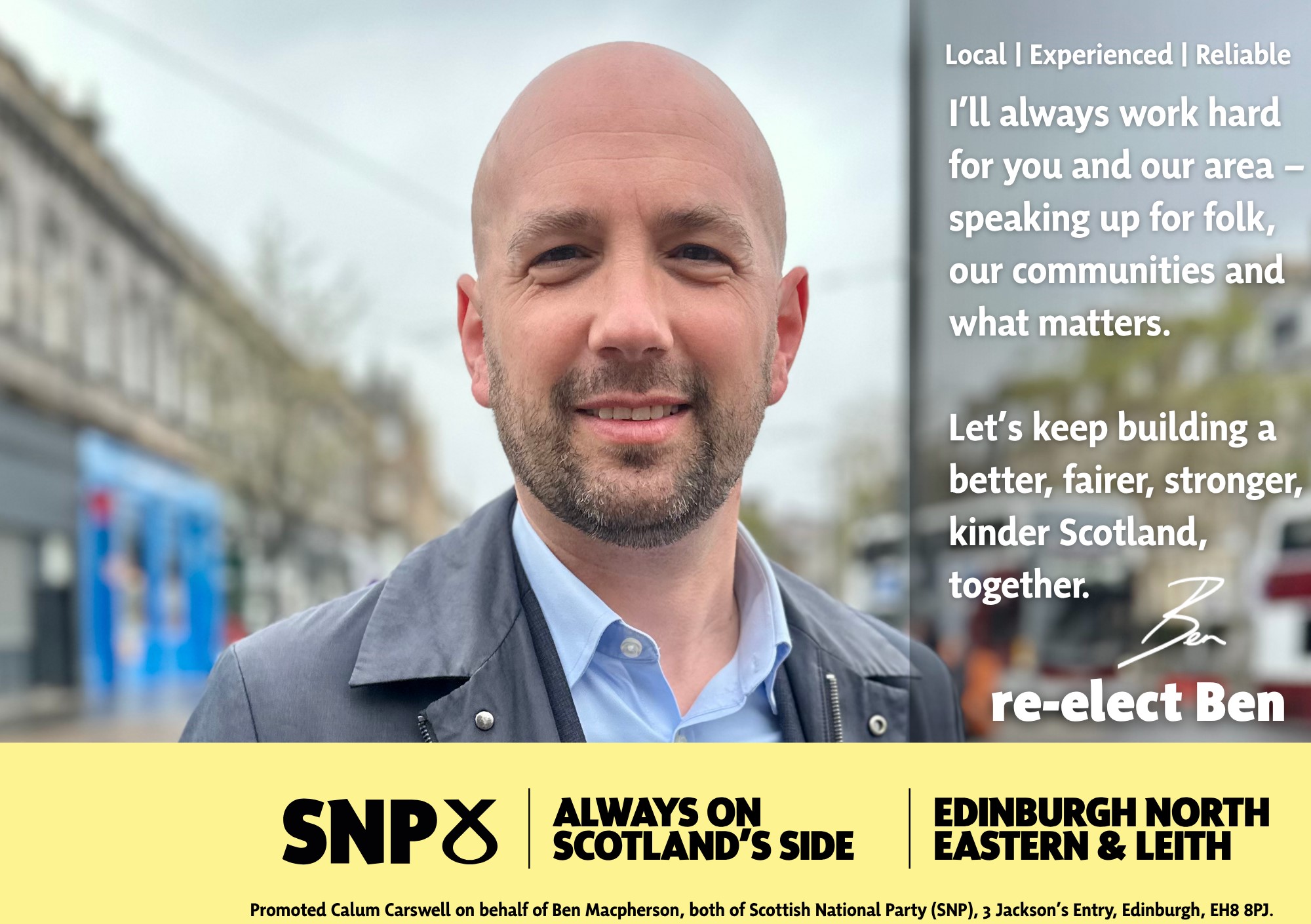 Ben Macpherson campaign leaflet 